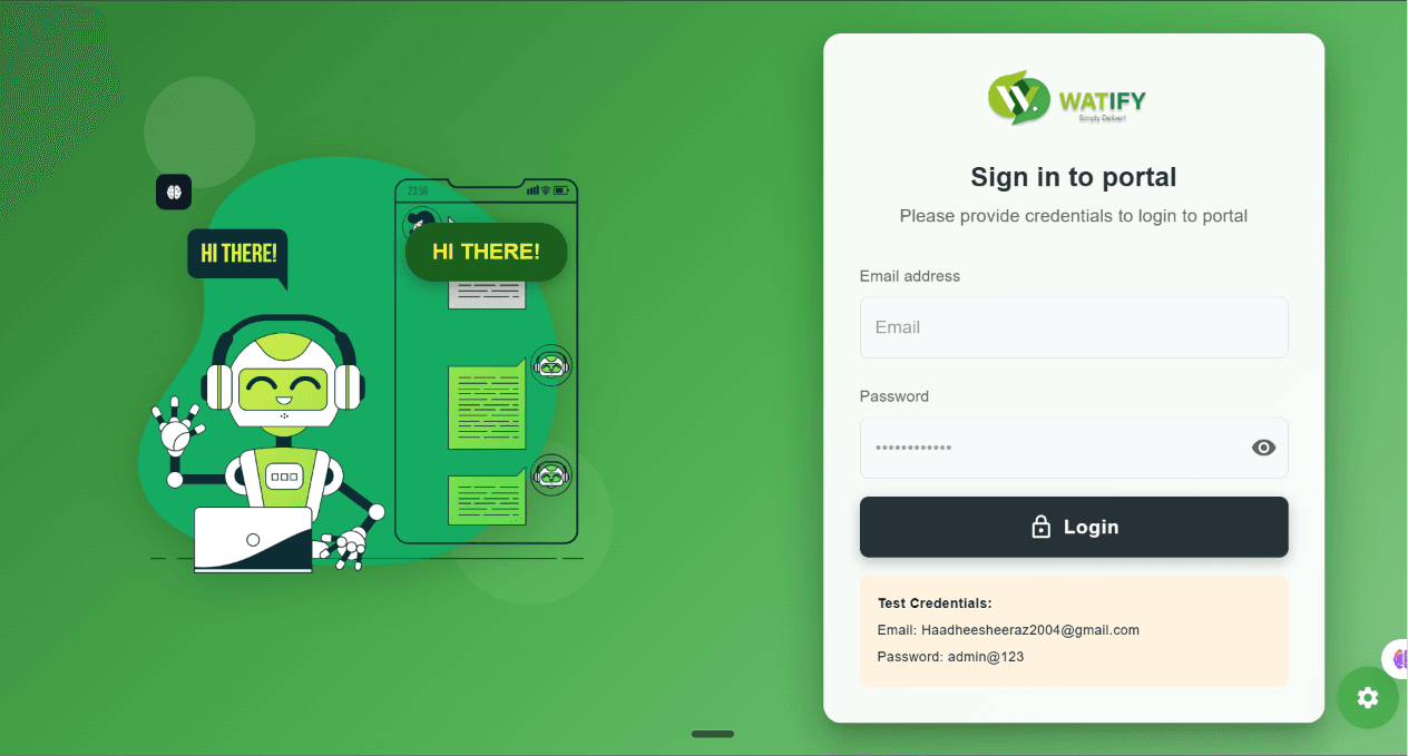WATIFY interface